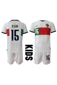 Portugal Rafael Leao #15 Babytruitje Uit tenue Kind WK 2022 Korte Mouw (+ Korte broeken)